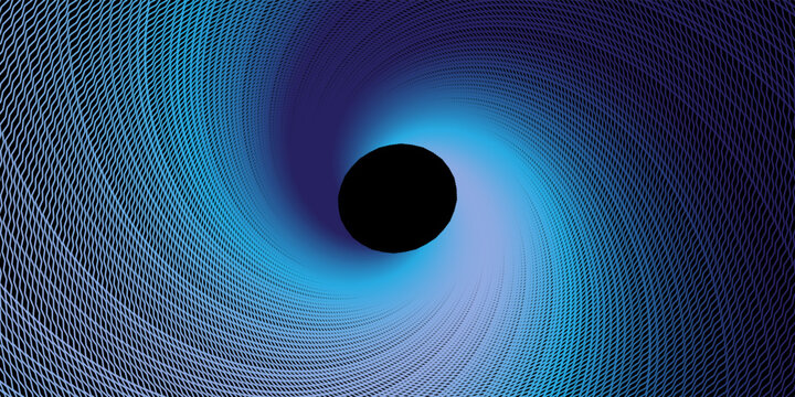 Dynamic abstract vortex featuring a hypnotic spiral tunnel with vibrant cyan and purple gradients. 