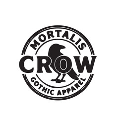 Obraz premium Gothic Crow Emblem with Distressed Texture