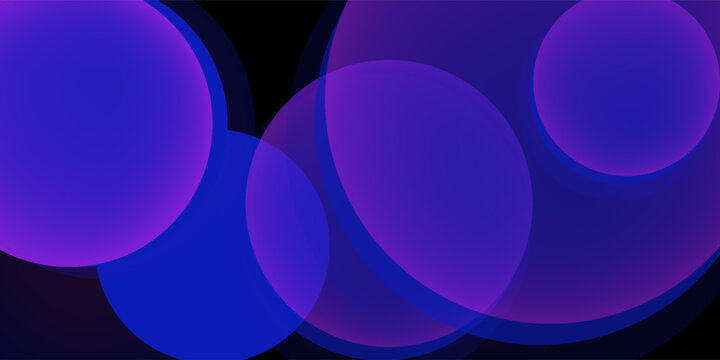 Abstract geometric fluid blue purple color gradient on black background. Trendy design graphics used for wallpaper screen tablet and phone. Dark mode