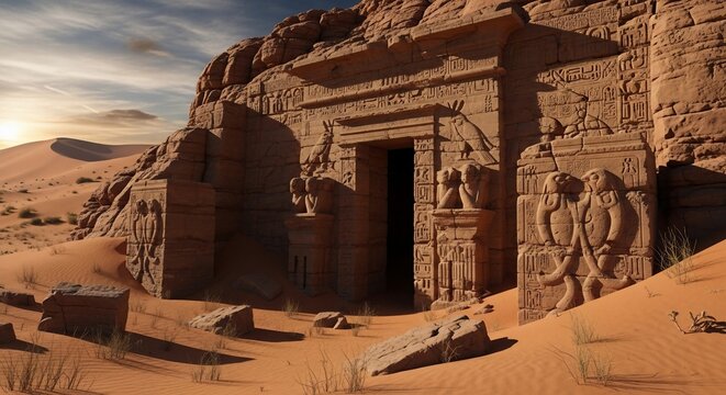 Ancient stone structure desert