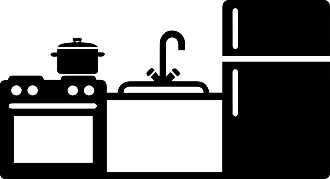 set of kitchen appliances vector