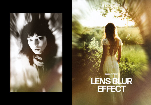 Lens Blur Photo Effect &ndash; Motion for Poster & Social Media (PSD)