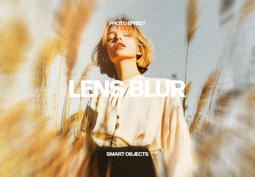 Lens Blur Photo Effect &ndash; Motion for Album Cover & Social Media (PSD)
