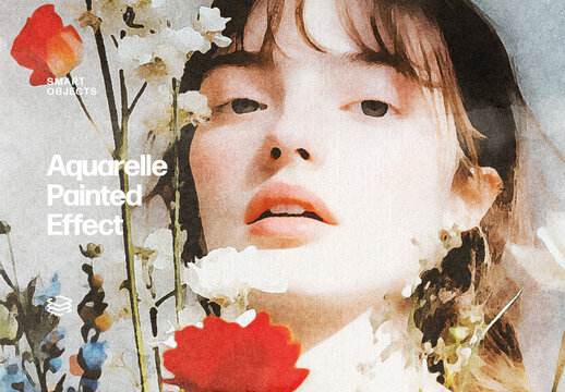Aquarelle Photo Effect &ndash; Painting for Album Cover & Social Media (PSD)