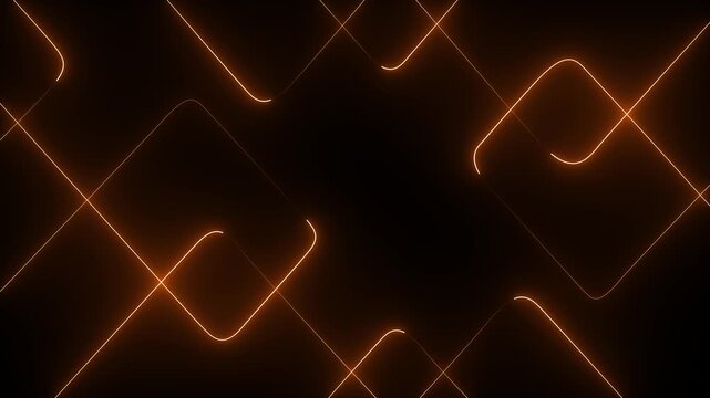 Abstract orange digital background with glowing lines and futuristic technology pattern 4k animated video.