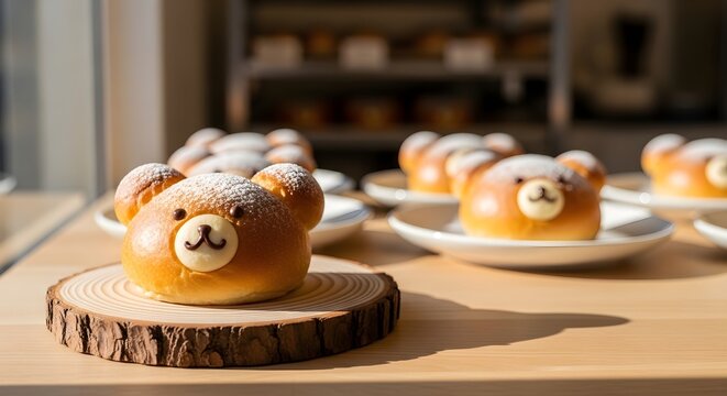 Delicious Baked Goods Shaped Like Adorable Bears, Dusted with Powdered Sugar