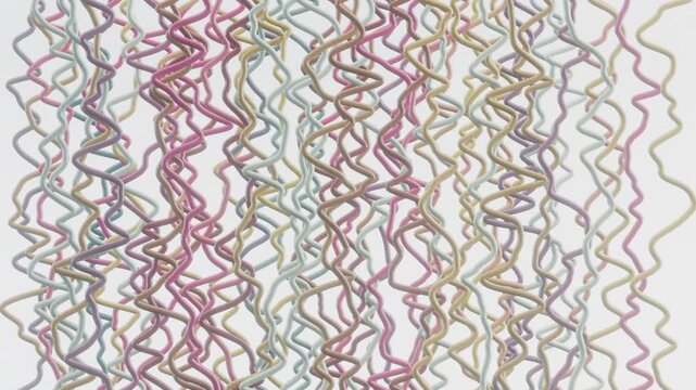 Pink Teal Wavy ABS Tube Texture Pattern