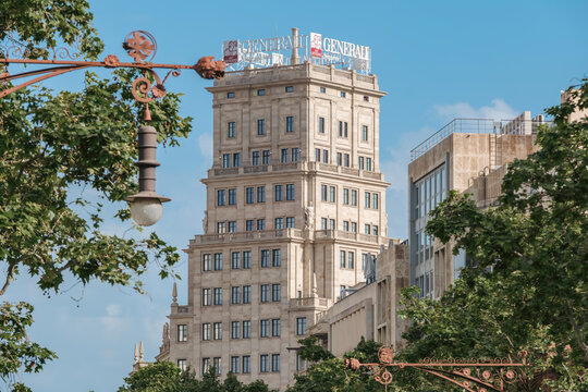 Generali Building in Passeig de Gracia, Barcelona, Spain, Monumental Architecture