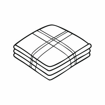 Stack of Handkerchiefs with Plaid Pattern