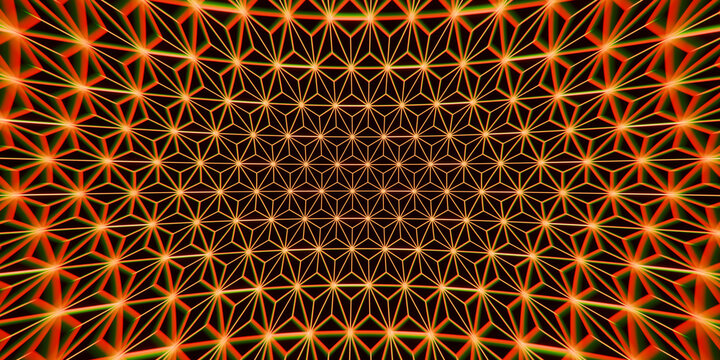 Asanoha Geometric Pattern Abstract Illustration