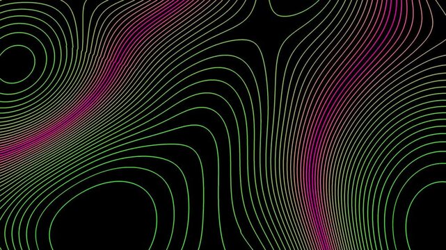 Neon Gradient Wave Terrain Seamless Loop Background