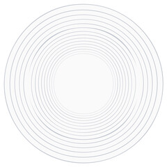 Obraz premium Abstract concentric circles forming an optical tunnel effect, grey lines