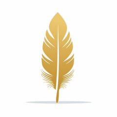 Fototapeta premium Golden Feather Illustration