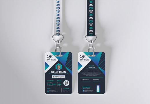 Corporate ID Card Template Layout