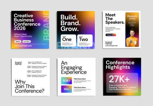Creative Business Conference Social Media Post Template