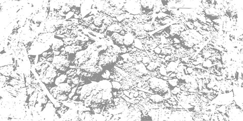 Obraz premium Organic gray leaf litter and debris texture overlay on white background for realistic nature effects in digital composition and architectural graphic design projects