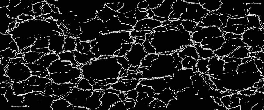 White vein seamless patterns of black marble texture dark background