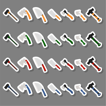 big kit steel axes with wooden handle