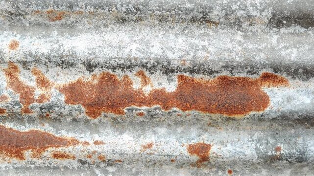 wall of rusty corrugated iron sheets