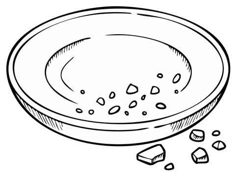 Gold prospecting pan with small nuggets and flakes illustration
