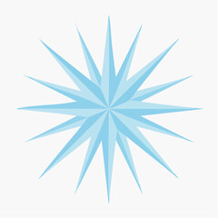 Obraz premium Abstract Blue Starburst or Snowflake Graphic