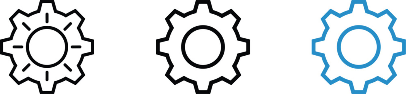 Gear Icons Set vector illustration