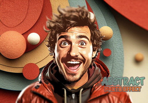 Vintage Pop Art Photo Effect Mockup