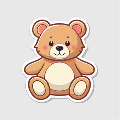 Naklejka premium Cute cartoon teddy bear sticker
