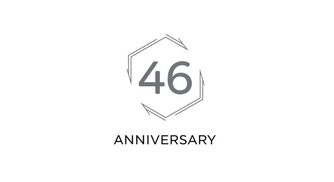 46th wedding anniversary celebration logo.