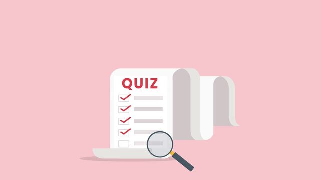 Quiz checklist , online test exam form