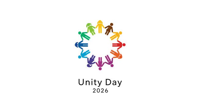 Unity Day 2026 colorful people circle logo.