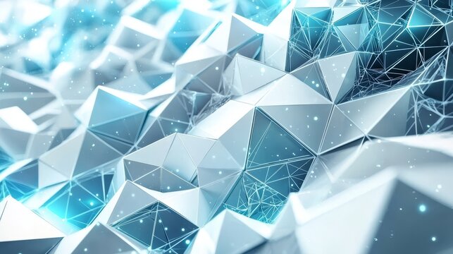 A mosaic pattern composed of polygons and lines.