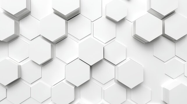 Unique hexagon texture showcasing a pristine white finish.