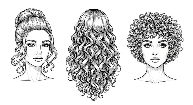 Women Hairstyles Portraits Three Hairstyles Highlighted Extras.