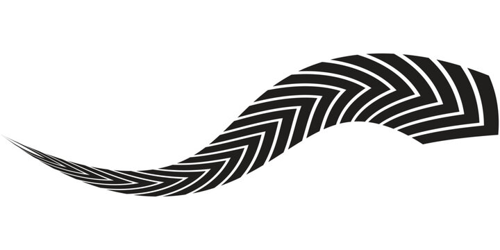 Slash lines pattern. Border with tilted parallel stripes. Embroidery ornament with slanted stitches on white background. Geometric print for caution tape or barrier.