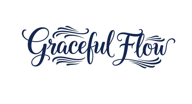 Graceful Flow Calligraphy Text Art