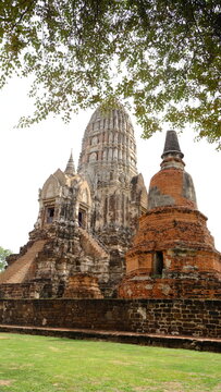 Ancient Prang and Pagoda of Wat Ratchaburana, Ayutthaya Historical Park, Thailand
