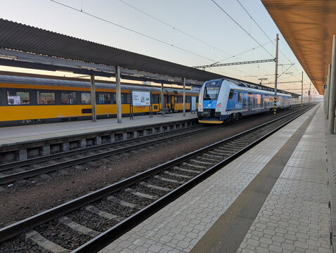 Ostrava-Svinov Station: Modern Czech Trains Awaiting Travel