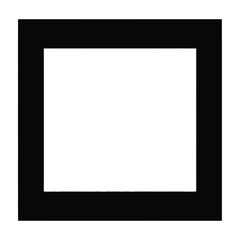 Obraz premium Black square frame on white background