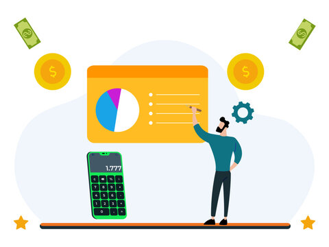 Tax Strategist Concept Illustration Vector Style