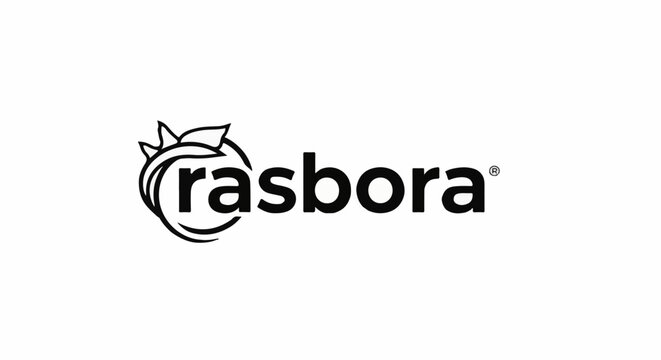 Black text logo with circular symbol and registered mark