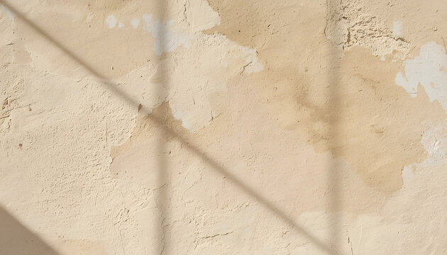 mediterranean limewash plaster wall background with hand-brushed texture and soft shadows