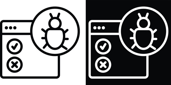 test Two-tone version in black and white background