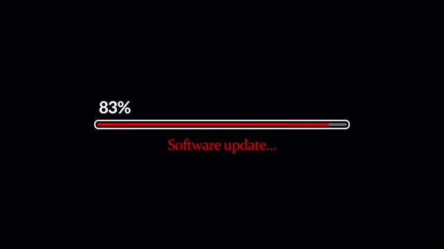 System software update or upgrade icon update download  sign processing concept uploading Installing Update  loading bar animation 4K animation with alpha channel on transparent background