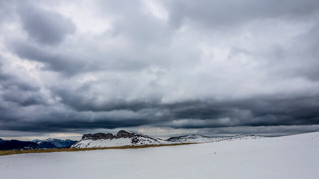 Spring mountain landscape on the Vercors Plateau, Combeau Valley, Vercors, France
