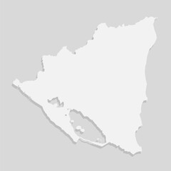 Obraz premium Map Nicaragua, template American outline country