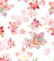 Fototapeta premium Elegant minimalist floral seamless pattern, sophisticated and delicate design for apparel, fashion, wall art, and gift wrapping
