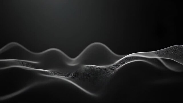 Abstract Dark Waveforms: Subtle Light Lines Creating Ethereal Texture.