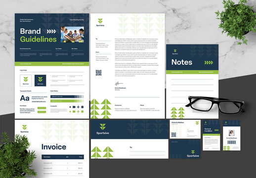 Green And Blue  Sport Event Brand Guidelines