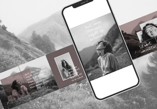 Minimal Instagram Carousel Layout with Neutral Tones and Editorial Typography